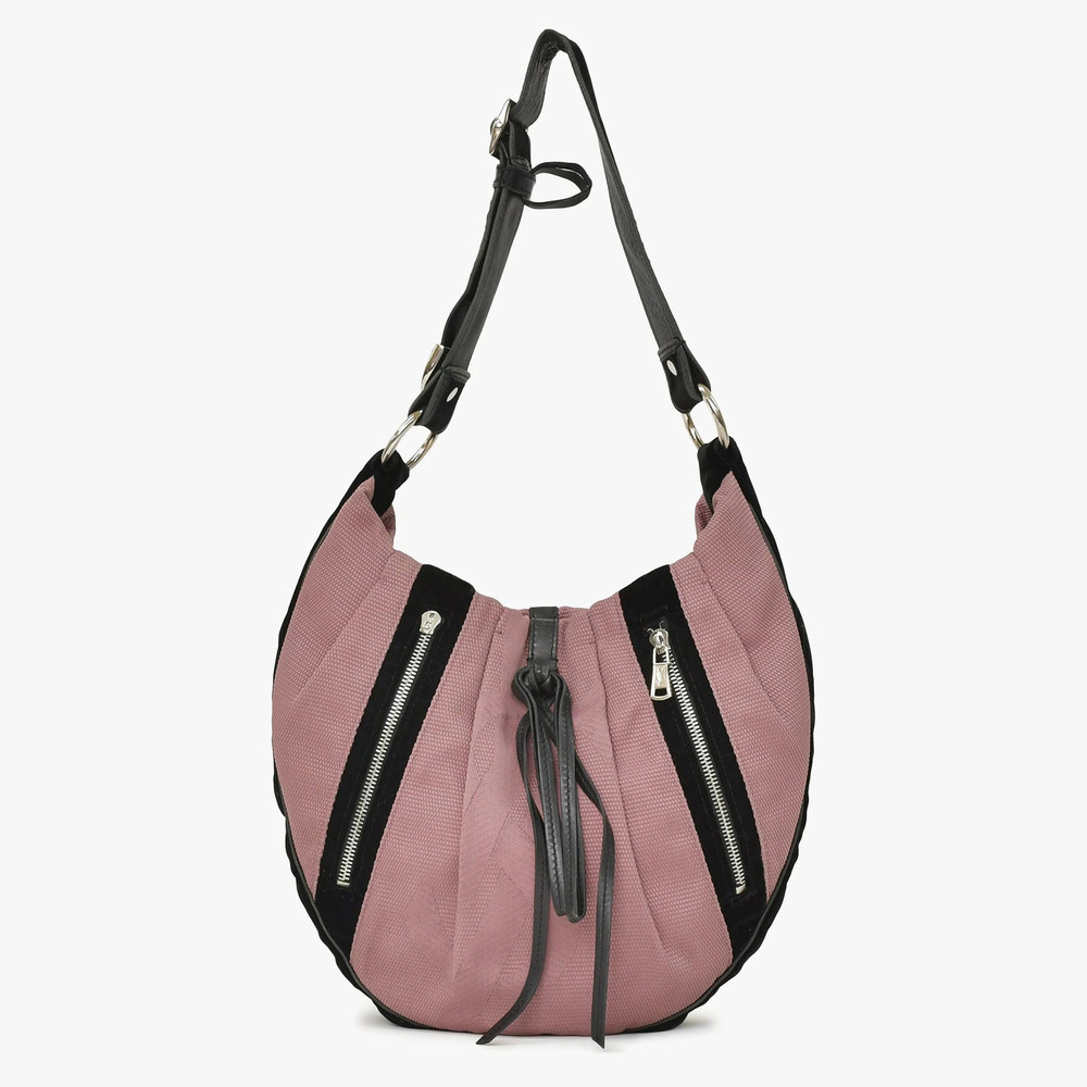 Saint Laurent Monsaba Canvas Shoulder Bag Pink